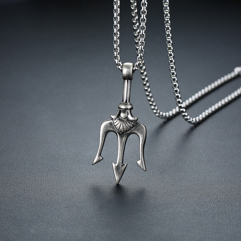 Street Fashion Greece - Vintage Neptunus Poseidon Trident Hanger RVS