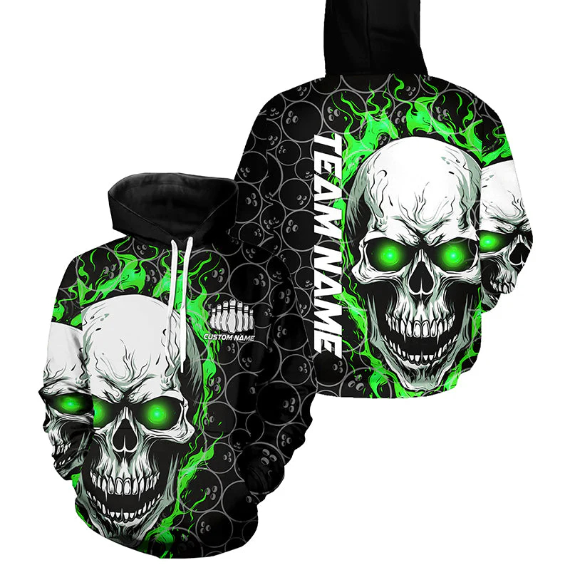 Street Fashion Name - Trendy Schedel Grafische Bowling Hoodies Voor