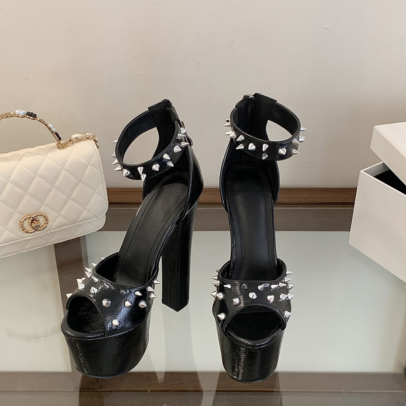 Street Fashion Shoes - Fashion Design Metalen Klinknagel Terug Gesp