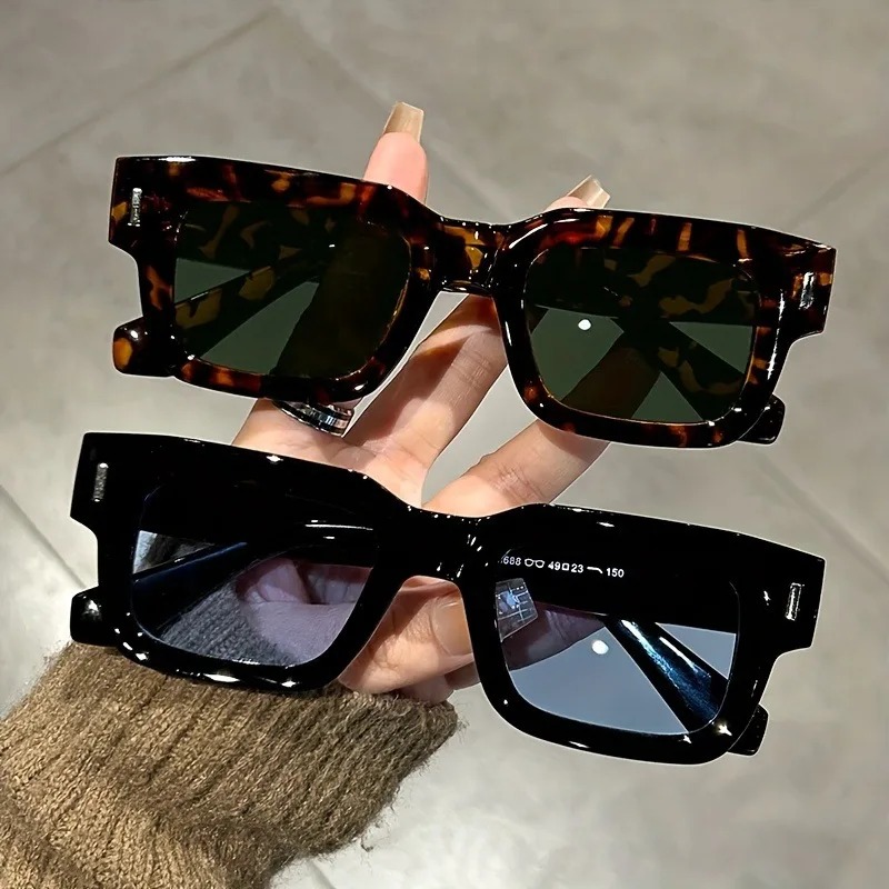 Street Fashion Brands - Luxe rechthoekige zonnebril Dames Heren Modemerk