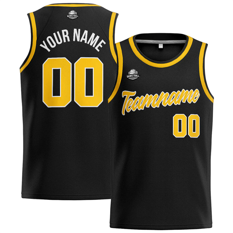 Street Fashion Name - Zwart basketbalvest heren en kinderen aangepaste