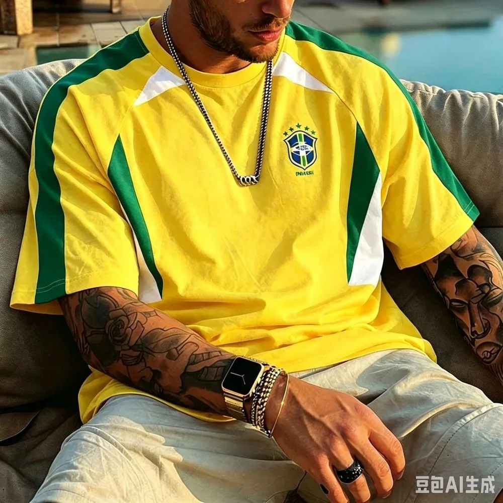 Street Fashion Brazil - Brazilië No.10 Retro Voetbalpak Heren en