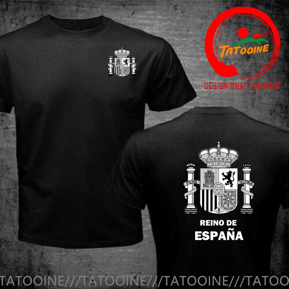 Street Fashion In Spain - Nationaal embleem van Spanje Zwart-wit wapenschild