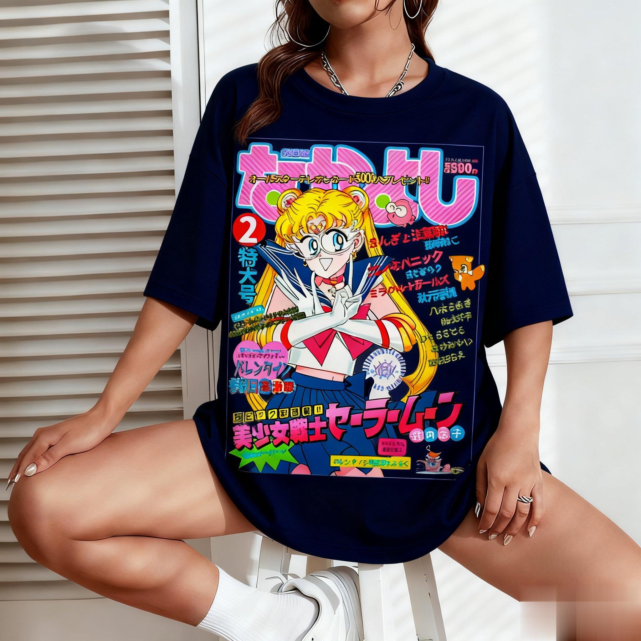 Street Fashion Shoes - Sailor Moon Grafische T-shirt Vrouwen Mannen