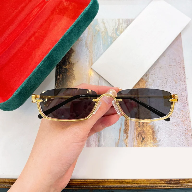 Luxe retro rechthoekige zonneb - Street Fashion Brands recensie en prijs
