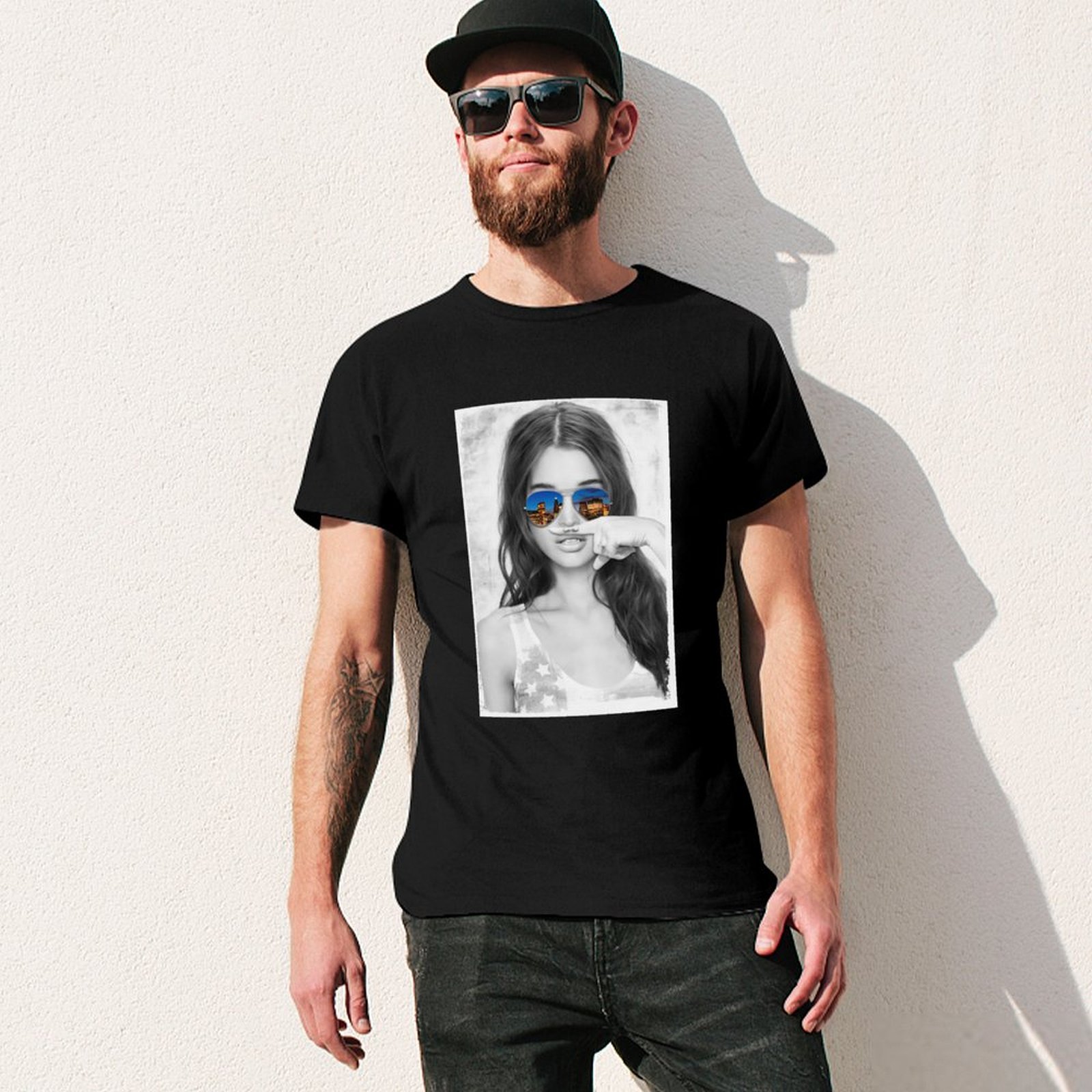Origineel Mustache Girl Graphi - Street Fashion Co recensie en prijs