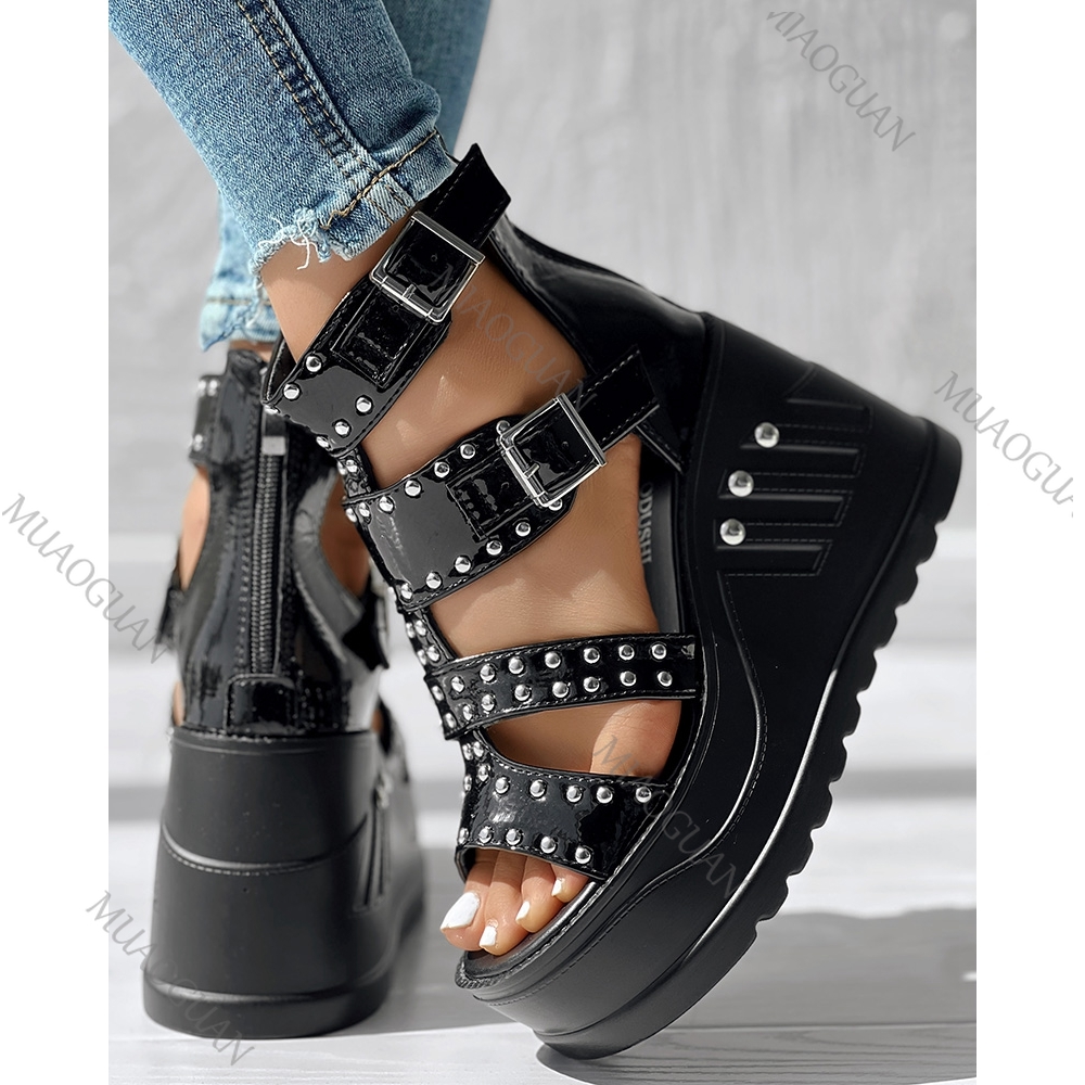Mode Dames Peep Toe Zwarte San - Street Fashion Shoes recensie en prijs