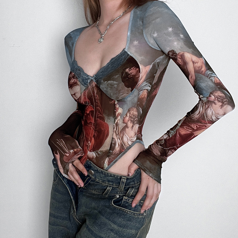 Mode sexy mesh kanten bodysuit - Street Fashion Greece recensie en prijs