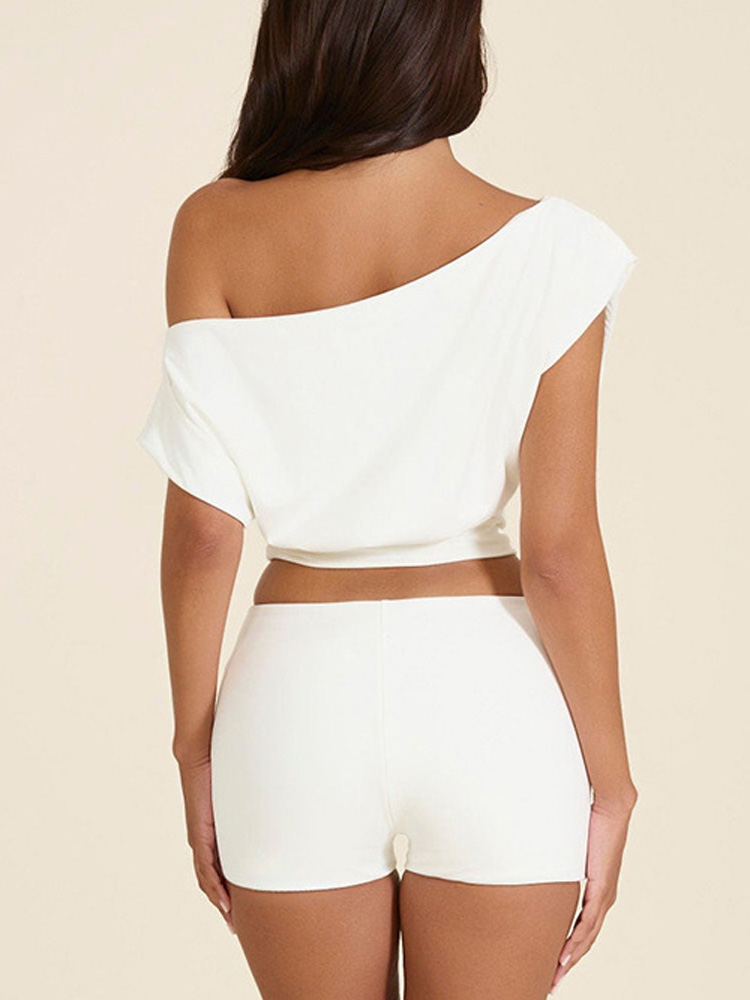 Witte Sexy Off-Shoulder Vrouwe - Street Fashion Co recensie en prijs