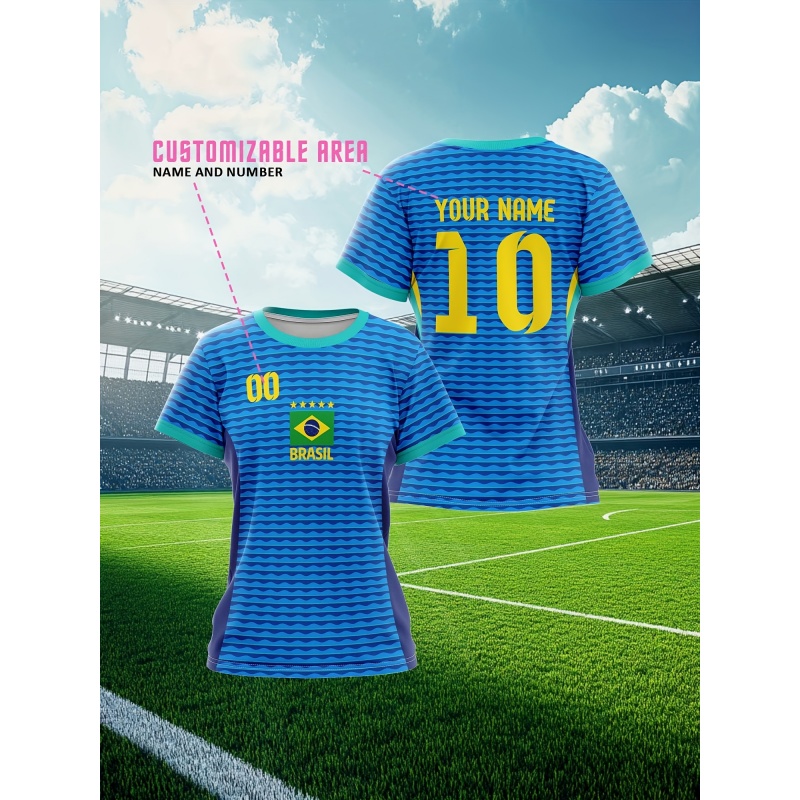 3D-geprint Brazilië sport-T-sh - Street Fashion Brazil recensie en prijs