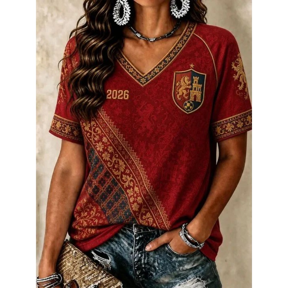 2026 Zomer Spanje Voetbalfan T - Street Fashion In Spain recensie en prijs