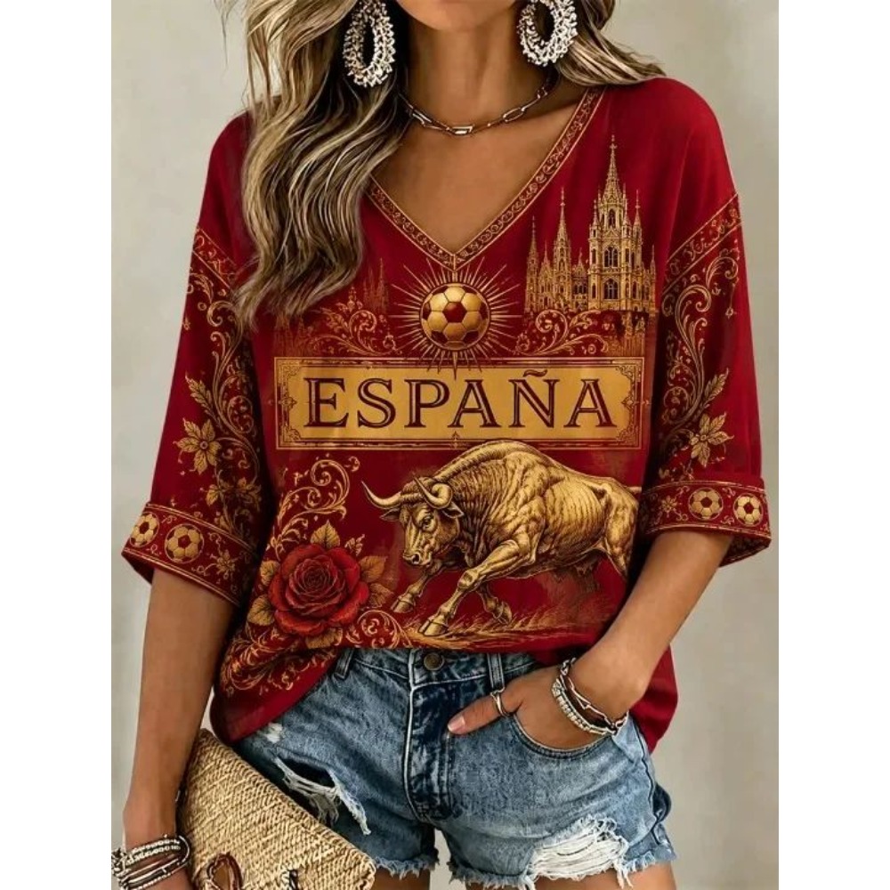 2026 Zomer Spanje Voetbalfan T - Street Fashion In Spain recensie en prijs